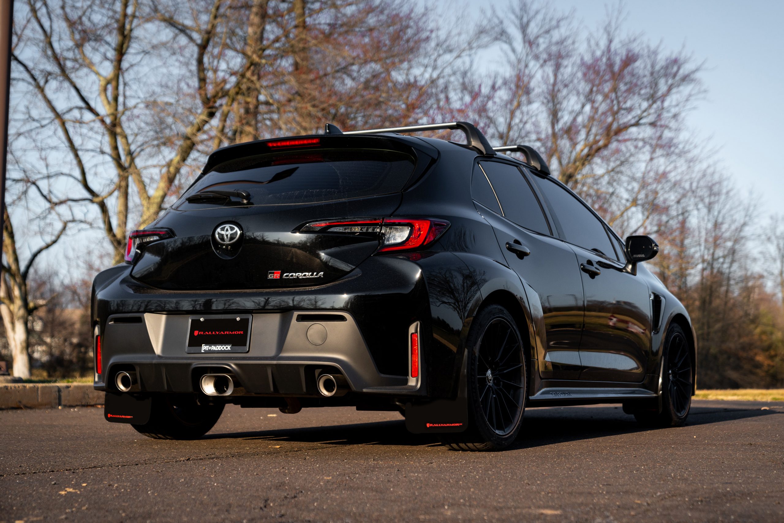 Rally Armor Mud Flaps Toyota GR Corolla (Black/Red) Performance Parts Online Moonlight