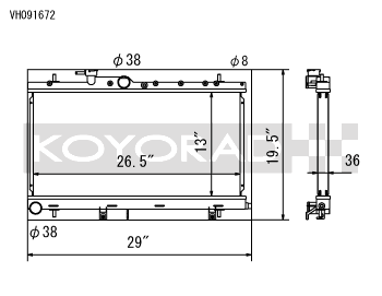 Koyo Hyper-V Core Race Radiator - Subaru WRX/STI GDA GDB - Image 2