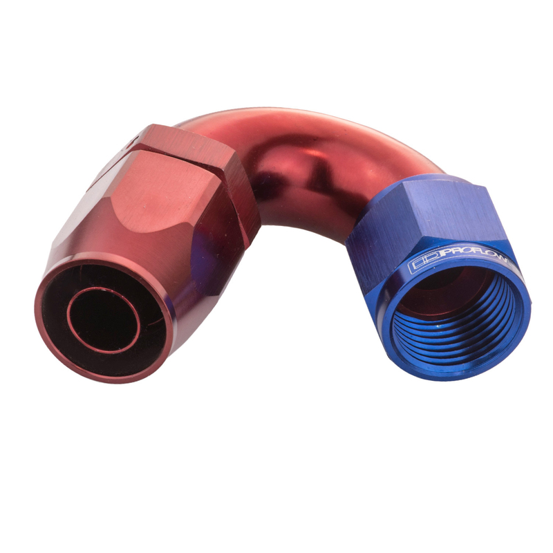 Proflow Fitting Hose End 120 Degree Full Flow -12AN, Blue/Red ...