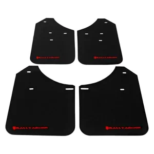 Rally Armor Basic Mud Flaps - Subaru WRX/STI 2002-2007 (Black/Red)